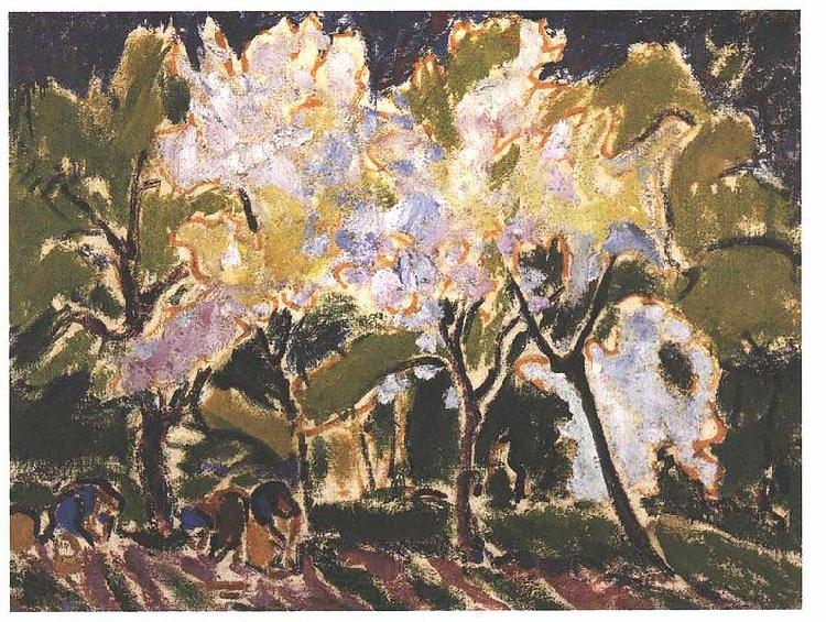 Ernst Ludwig Kirchner Landscape in the spring Germany oil painting art